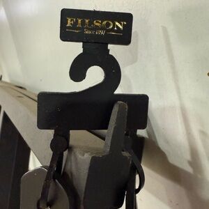 Filson red and black suspenders